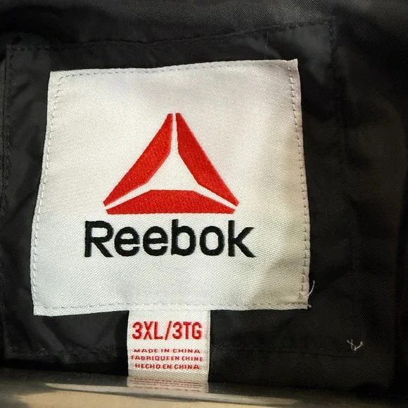 Reebok Men's Black Puffer Jacket Winter Insulated Size 3XL 3TG no hoodie - Picture 3 of 6